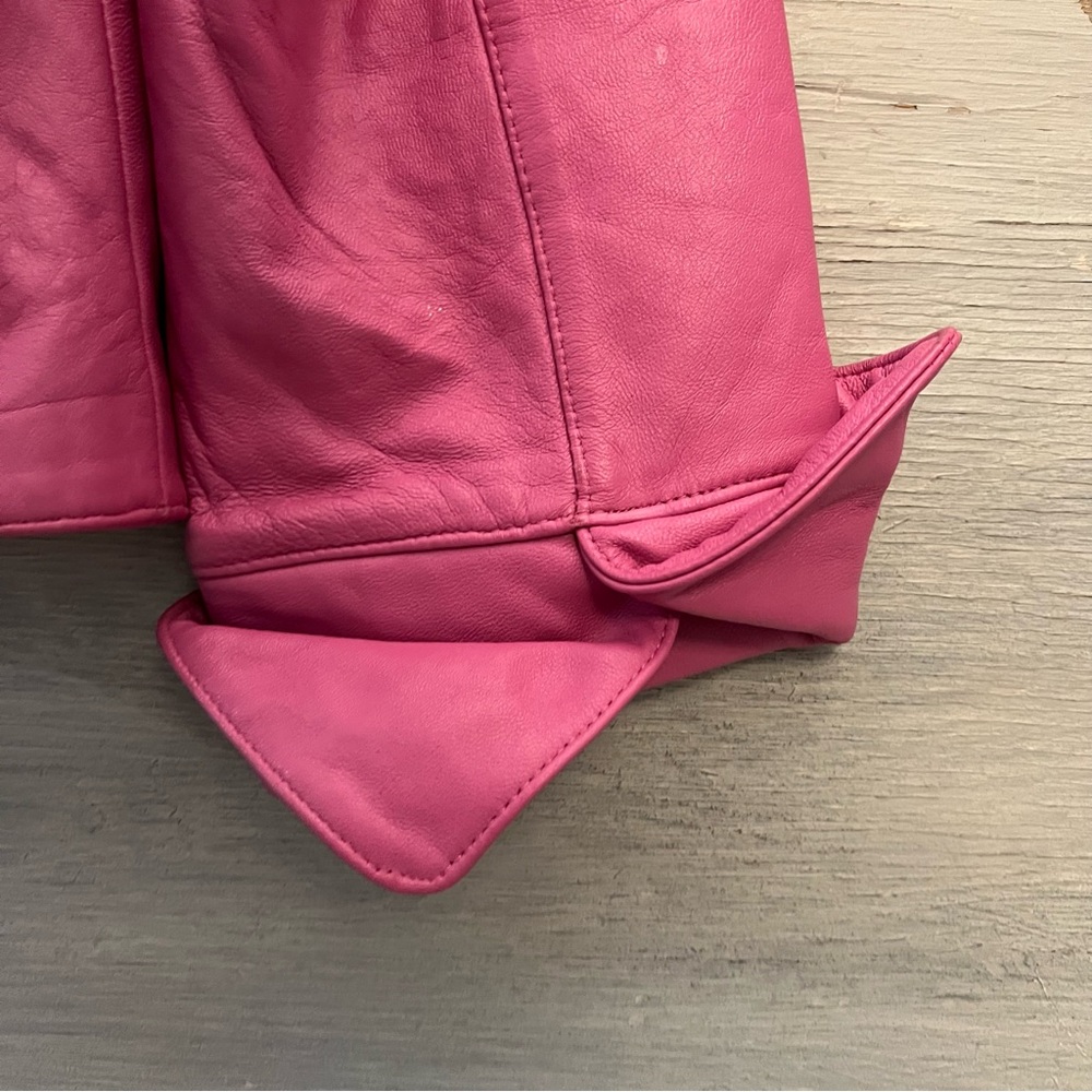 I.e.‎ Pink Blazer Style Soft Leather Jacket Medium Good Condition - Picture 8 of 10